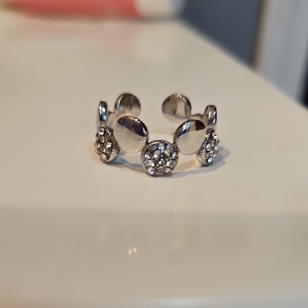 Elegant Silver Adjustable Ring